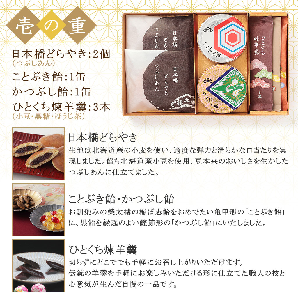 数量限定・送料無料】榮太樓　二段重　新春　和菓子詰合せ