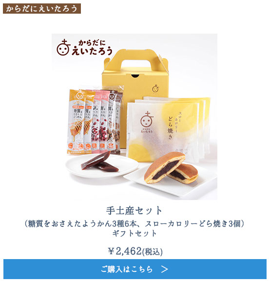手土産セット（糖質をおさえたようかん3種6本、スローカロリーどら焼き3個） ギフトセット