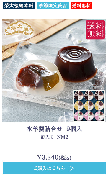 水羊羹詰合せ 9個入 缶入り NM2【送料無料】